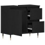 Cabinet de lavabo Negro Roble 65x33x60 cm Madera elaborada de , Tocadores de baño - Ref: Foro24-862890, Precio: 77,63 €, Desc...
