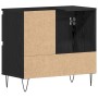 Gabinete de lavabo de baño en negro de roble 65x33x60 cm de madera elaborada de , Muebles de baño - Ref: Foro24-862891, Preci...
