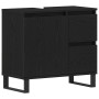 mueble de baño en negro de roble 65x33x60 cm de madera elaborada de , Muebles de baño - Ref: Foro24-862892, Precio: 93,85 €, ...