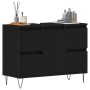 Mueble para lavabo de baño Negro Roble 80x33x60 cm Madera elaborada de , Muebles de baño - Ref: Foro24-862894, Precio: 113,90...