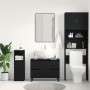 mueble de baño lavabo negro roble 80x33x60 cm madera elaborada de , Tocadores de baño - Ref: Foro24-862895, Precio: 120,07 €,...