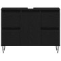 Mueble para lavabo de baño Negro Roble 80x33x60 cm Madera elaborada de , Muebles de baño - Ref: Foro24-862894, Precio: 113,90...