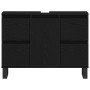 mueble de baño lavabo negro roble 80x33x60 cm madera elaborada de , Tocadores de baño - Ref: Foro24-862895, Precio: 120,07 €,...