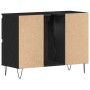 Mueble para lavabo de baño Negro Roble 80x33x60 cm Madera elaborada de , Muebles de baño - Ref: Foro24-862894, Precio: 113,90...