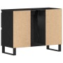 mueble de baño lavabo negro roble 80x33x60 cm madera elaborada de , Tocadores de baño - Ref: Foro24-862895, Precio: 120,07 €,...