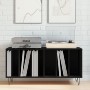 Armario de Registros Negro Roble 100x38x48 cm Madera Elaborada de , Almacenamiento para CD y DVD - Ref: Foro24-862904, Precio...