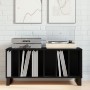Gabinete para discos Negro Roble 100x38x48 cm Madera ingenierizada de , Almacenamiento para CD y DVD - Ref: Foro24-862907, Pr...