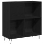 Armario para Registros en Roble Negro 84.5x38x90 cm de , Almacenamiento para CD y DVD - Ref: Foro24-862913, Precio: 97,93 €, ...