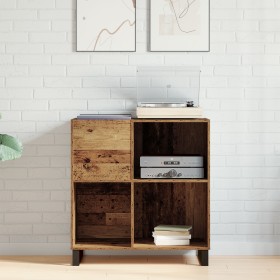 Armario de registros Roble Artesanal 84,5x38x89 cm Madera elaborada de , Almacenamiento para CD y DVD - Ref: Foro24-862915, P...