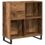 Armario de registros Roble Artesanal 84,5x38x89 cm Madera elaborada de , Almacenamiento para CD y DVD - Ref: Foro24-862915, P...