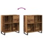 Armario de registros Roble Artesanal 84,5x38x89 cm Madera elaborada de , Almacenamiento para CD y DVD - Ref: Foro24-862915, P...