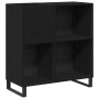 Armario de Discos Roble Negro 84.5x38x90 cm Madera de Calidad de , Almacenamiento para CD y DVD - Ref: Foro24-862916, Precio:...