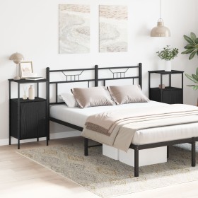Mesas de Noche 2 pcs Negro Roble 41x31x80 cm Madera de ingeniería de , Mesitas de noche - Ref: Foro24-862918, Precio: 88,10 €...