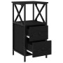 Cabecera de Noche  Negra Roble 34x35,5x70 cm Madera Ing. | Foro24.es | Tu tienda online para hogar, jardín y más Foro24.es