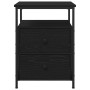 Mesa de Noche Negro Roble 44x45x60 cm Madera Ingenierizada y Acero de , Mesitas de noche - Ref: Foro24-862921, Precio: 74,58 ...