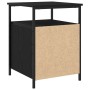 Mesa de Noche Negro Roble 44x45x60 cm Madera Ingenierizada y Acero de , Mesitas de noche - Ref: Foro24-862921, Precio: 74,58 ...