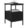 Cabinet de Noche  Negro Roble 34x36x50 cm Madera Elaborada y Acero | Foro24.es | Tu tienda online para hogar, jardín y más Foro24.es