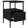 Cabinet de Noche  Negro Roble 34x36x50 cm Madera Elaborada y Acero | Foro24.es | Tu tienda online para hogar, jardín y más Foro24.es