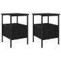 Cajones de Noche 2 pcs Roble Negro 34x36x50 cm Madera Elaborada de , Mesitas de noche - Ref: Foro24-862924, Precio: 87,13 €, ...