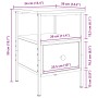Cajones de Noche 2 pcs Roble Negro 34x36x50 cm Madera Elaborada de , Mesitas de noche - Ref: Foro24-862924, Precio: 87,13 €, ...