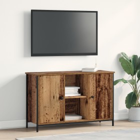 Mueble para TV de roble artesano 101x35x65 cm en madera elaborada y acero de , Muebles TV - Ref: Foro24-862925, Precio: 91,73...