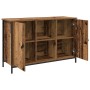 Mueble para TV de roble artesano 101x35x65 cm en madera elaborada y acero de , Muebles TV - Ref: Foro24-862925, Precio: 91,73...