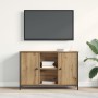 mueble de TV Negro Roble 101x35x65 cm Madera Técnica y Acero de , Muebles TV - Ref: Foro24-862926, Precio: 93,38 €, Descuento: %
