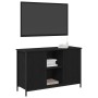 Cabinet para TV Roble Negro 101x35x65 cm Madera Elaborada y Acero de , Muebles TV - Ref: Foro24-862927, Precio: 98,57 €, Desc...