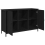 Cabinet para TV Roble Negro 101x35x65 cm Madera Elaborada y Acero de , Muebles TV - Ref: Foro24-862927, Precio: 98,57 €, Desc...