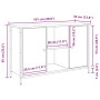 Cabinet para TV Roble Negro 101x35x65 cm Madera Elaborada y Acero de , Muebles TV - Ref: Foro24-862927, Precio: 98,57 €, Desc...