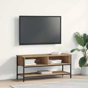 Cabinet de TV Artisan Roble 100x35x45 cm Madera engineered y Acero de , Muebles TV - Ref: Foro24-862929, Precio: 61,63 €, Des...