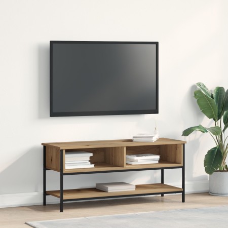 Cabinet de TV Artisan Roble 100x35x45 cm Madera engineered y Acero de , Muebles TV - Ref: Foro24-862929, Precio: 61,63 €, Des...