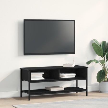 Mueble para TV Negro Roble 100x35x45 cm Madera elaborada y Acero de , Muebles TV - Ref: Foro24-862930, Precio: 64,83 €, Descu...