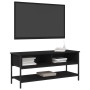 Mueble para TV Negro Roble 100x35x45 cm Madera elaborada y Acero de , Muebles TV - Ref: Foro24-862930, Precio: 64,83 €, Descu...