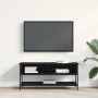 Mueble para TV Negro Roble 100x35x45 cm Madera elaborada y Acero de , Muebles TV - Ref: Foro24-862930, Precio: 64,83 €, Descu...