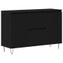 Aparador Negro de Roble 101,5x35x70 cm de Madera Elaborada de , Aparadores - Ref: Foro24-862934, Precio: 111,56 €, Descuento:...