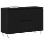 Aparador Negro de Roble 101,5x35x70 cm de Madera Elaborada de , Aparadores - Ref: Foro24-862934, Precio: 111,56 €, Descuento:...