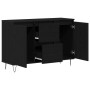 Aparador Negro de Roble 101,5x35x70 cm de Madera Elaborada de , Aparadores - Ref: Foro24-862934, Precio: 111,56 €, Descuento:...