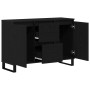 Mueble de almacenamiento Negro Roble 104x35x70 cm Madera Ingeniería de , Aparadores - Ref: Foro24-862935, Precio: 128,15 €, D...