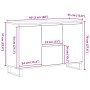 Mueble de almacenamiento Negro Roble 104x35x70 cm Madera Ingeniería de , Aparadores - Ref: Foro24-862935, Precio: 128,15 €, D...