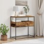 Mesa Consola  Madera Vieja 75x40x75 cm Madera Ingenierizada y Acero | Foro24.es | Tu tienda online para hogar, jardín y más Foro24.es
