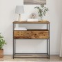 Mesa Consola  Madera Vieja 75x40x75 cm Madera Ingenierizada y Acero | Foro24.es | Tu tienda online para hogar, jardín y más Foro24.es