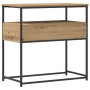 Mesa Consola Artisan Roble 75x40x75 cm Madera Compuesta y Acero de , Mesas auxiliares - Ref: Foro24-862937, Precio: 76,00 €, ...