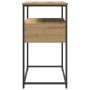 Mesa Consola Artisan Roble 75x40x75 cm Madera Compuesta y Acero de , Mesas auxiliares - Ref: Foro24-862937, Precio: 76,00 €, ...