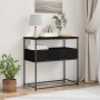 Mesa Consola  Negro Roble 75x40x75 cm Madera Ingenierizada y Acero | Foro24.es | Tu tienda online para hogar, jardín y más Foro24.es