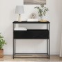 Mesa Consola  Negro Roble 75x40x75 cm Madera Ingenierizada y Acero | Foro24.es | Tu tienda online para hogar, jardín y más Foro24.es