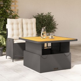 Set comedor de jardín 2 pzas con cojines ratán sintético negro en Conjuntos de jardín | Comprar online en Foru.es
