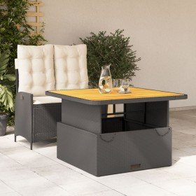 Set comedor de jardín 2 pzas con cojines ratán sintético negro en Conjuntos de jardín | Comprar online en Foru.es