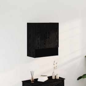 Gabinete de Pared de Roble Negro 60x31x70 cm en Madera Ingenierizada de , Taquillas y armarios de almacenamiento - Ref: Foro2...