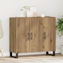Sideboard con 3 puertas de roble artesano 90x34x80 cm de madera elaborada de , Aparadores - Ref: Foro24-862954, Precio: 110,0...